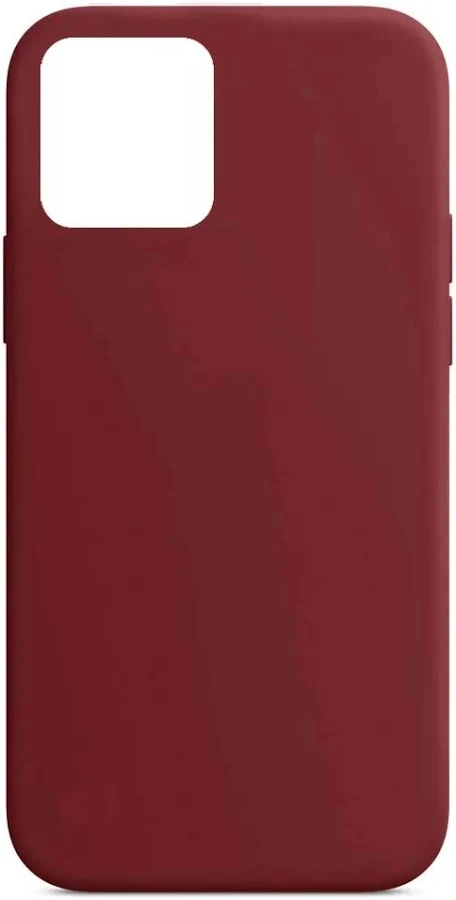 Husa Apple iPhone 12 Pro Max Luxury Silicone, catifea in interior, rosu burgund