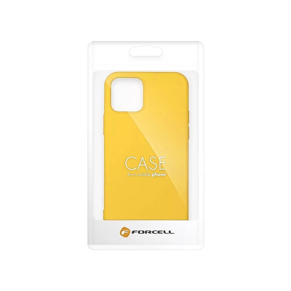 Husa Liquid Silicone Case pentru Samsung Galaxy A42 5G, interior microfibra, galbena 2