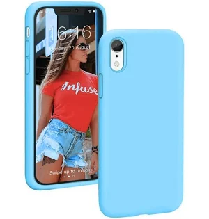 Husa Apple iPhone XS Max Matt TPU, silicon moale, albastru deschis