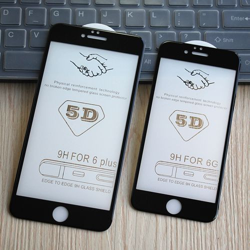 Folie de sticla Apple iPhone 6/6S, Full Glue 5D, margini negre 2
