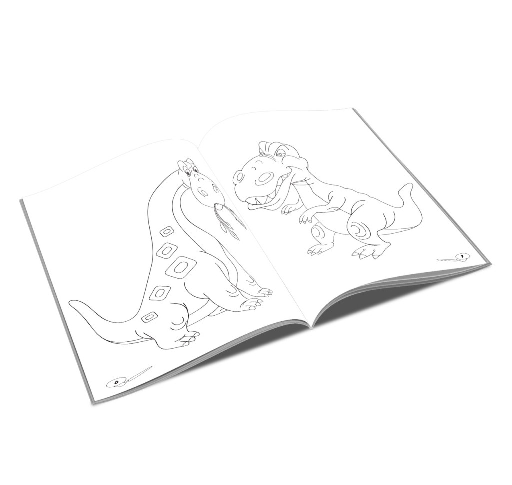 Carte de colorat A5, editura Unicart, Dinozauri 2