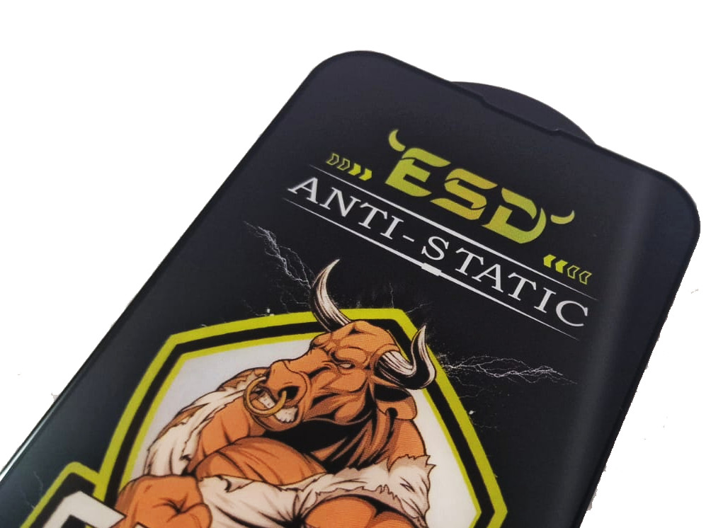 Folie sticla Apple iPhone 14, Full Glue Bull Antistatic, ESD, margini negre 4