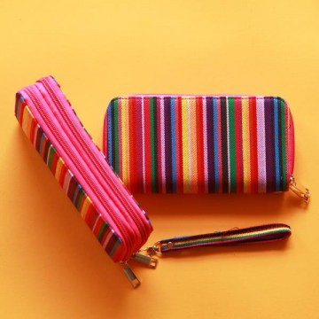 Portofel dublu din material textil, model 9 3