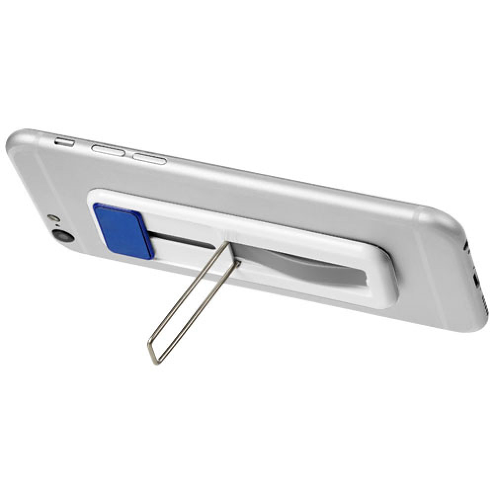 Suport universal pentru telefon, functie stand, alb/albastru 2