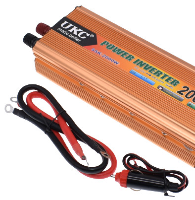 Invertor auto UKC SSK-2000W, 12V/220V, port USB 5V, putere 2000W 2