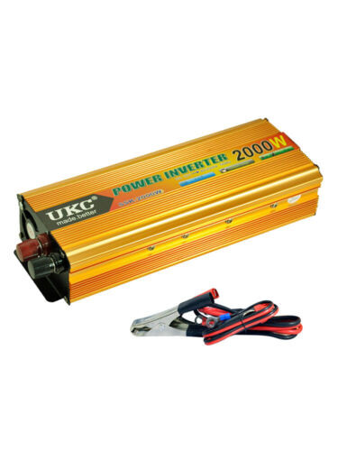 Invertor auto UKC SSK-2000W, 12V/220V, port USB 5V, putere 2000W 3