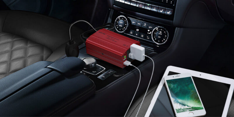 Invertor auto UKC SSK-2000W, 12V/220V, port USB 5V, putere 2000W 4