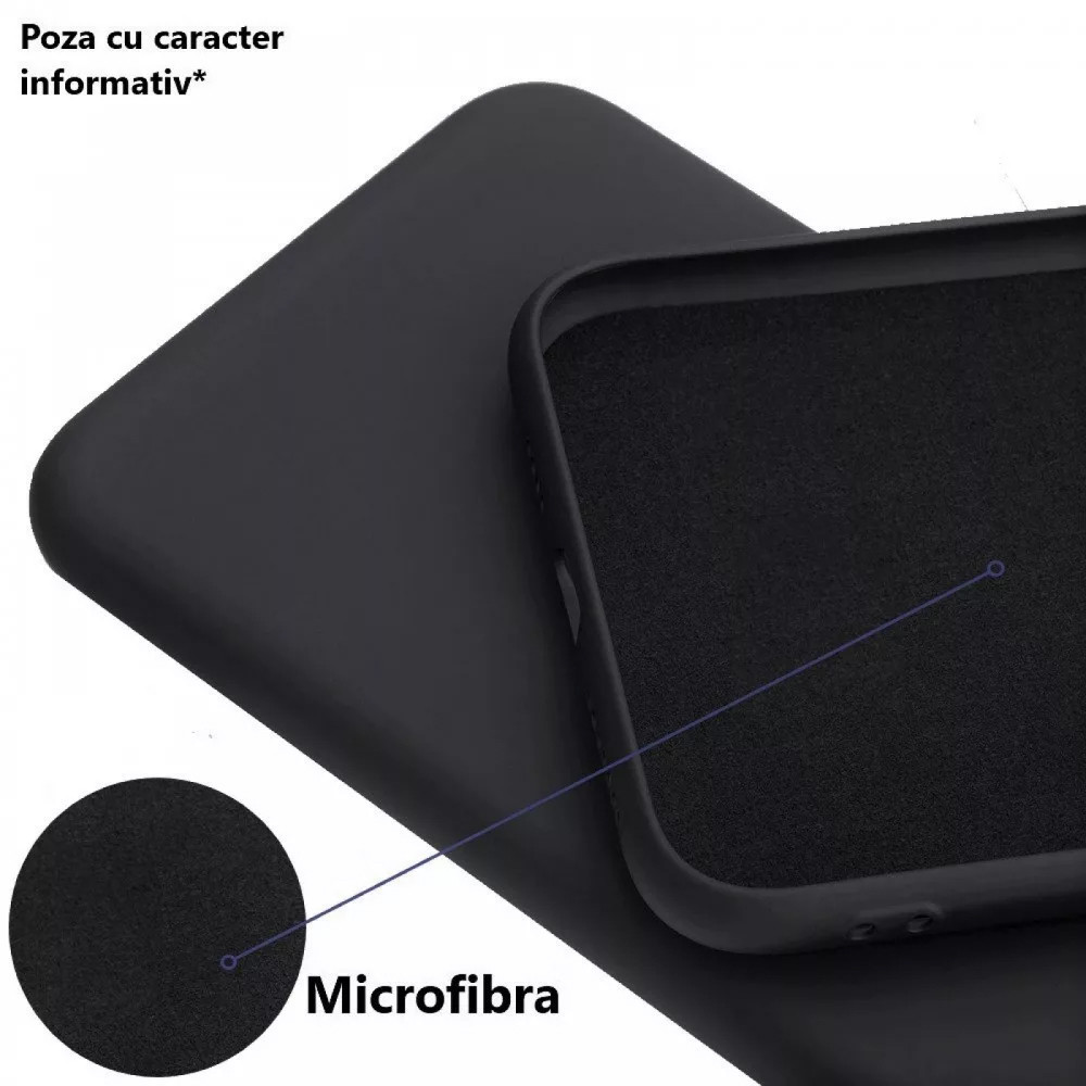 Husa Samsung Galaxy S21 Plus (S21+), Luxury Silicone, catifea in interior, protectie camere, neagra 2