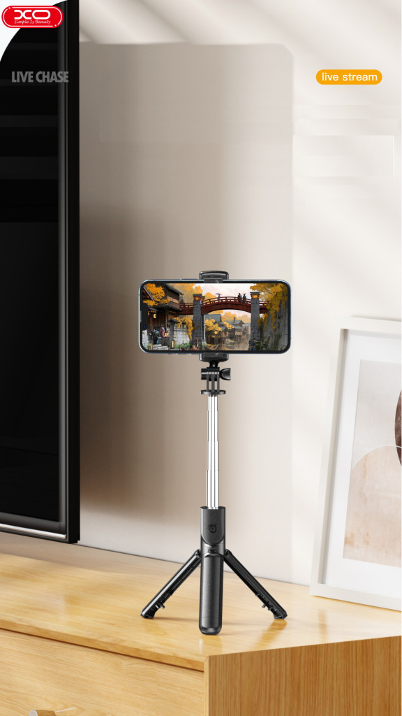 Selfie Stick XO SS09, functie trepied, brat telescopic, bluetooth, negru 3