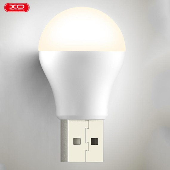 Mini bec XO Y1, conectare USB-A, 45 x 25 mm, 1W, lumina calda 2