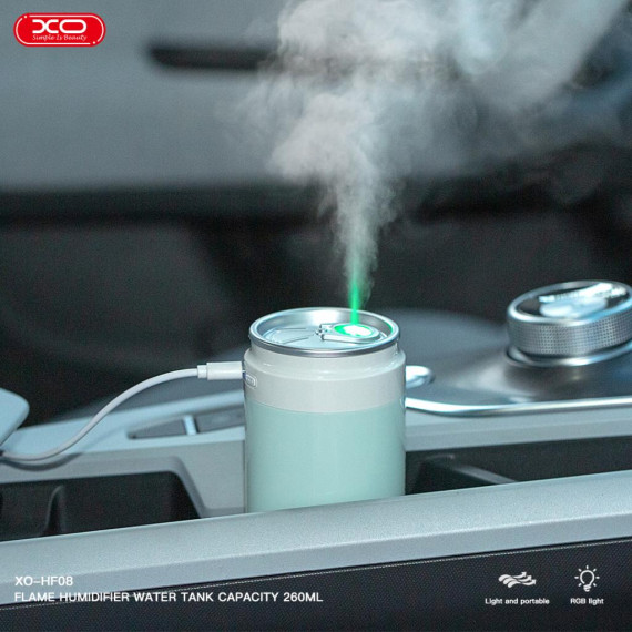 Umidificator casa/auto XO HF08, aspect doza suc, 260 ml, verde 5