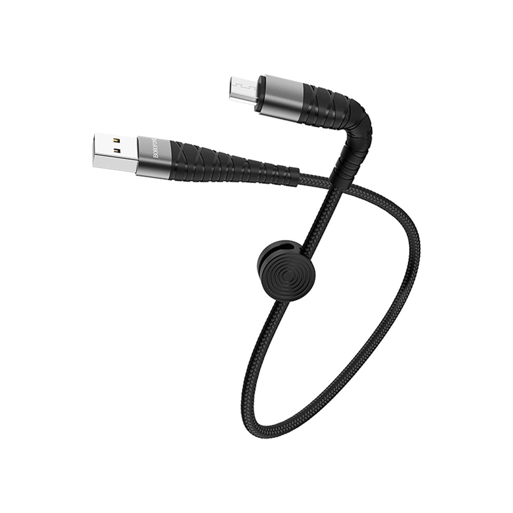 Cablu de date si incarcare MicroUSB BOROFONE BX32, 0.25 cm, negru 2