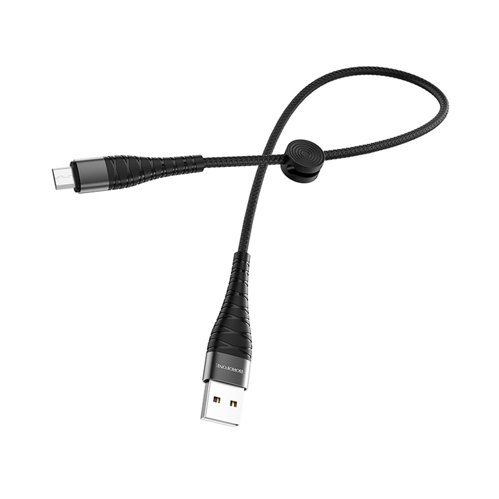 Cablu de date si incarcare MicroUSB BOROFONE BX32, 0.25 cm, negru 3