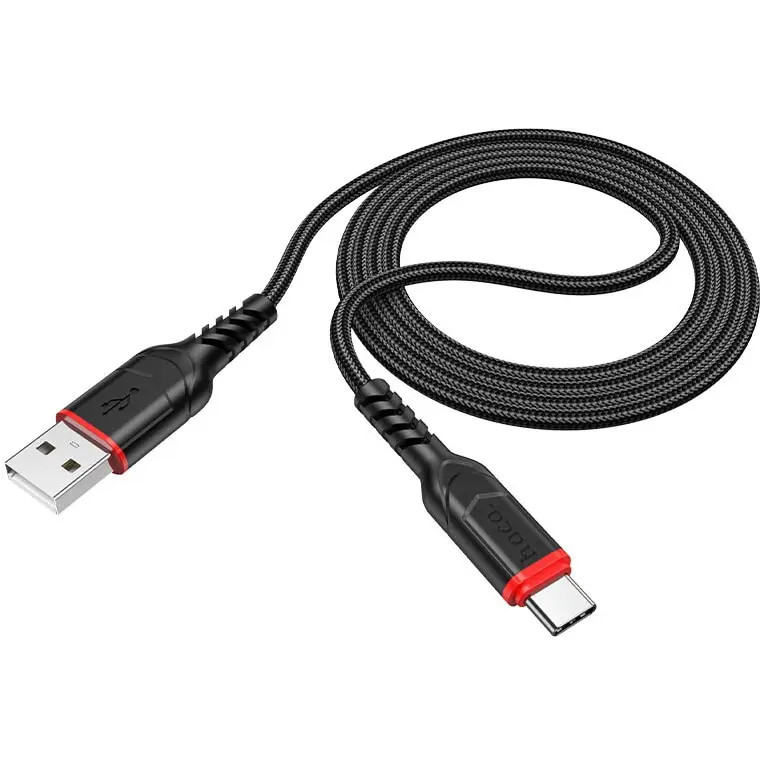 Cablu de date si incarcare Hoco X59, USB to Type-C, 3A, 1 metru, negru 2