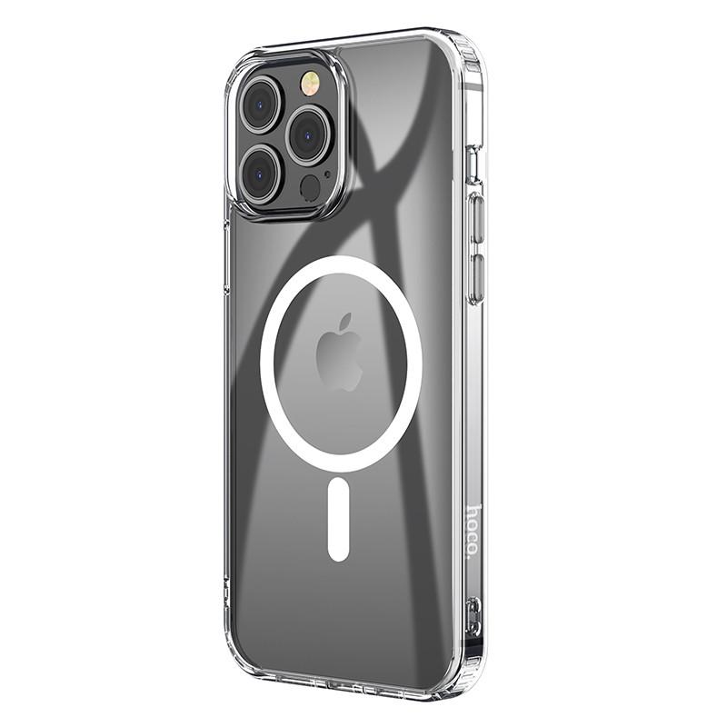 Husa protectie Apple iPhone 14 Pro, Hoco Premium Magsafe TPU, ShockProof, incarcare magsafe, transparenta 3