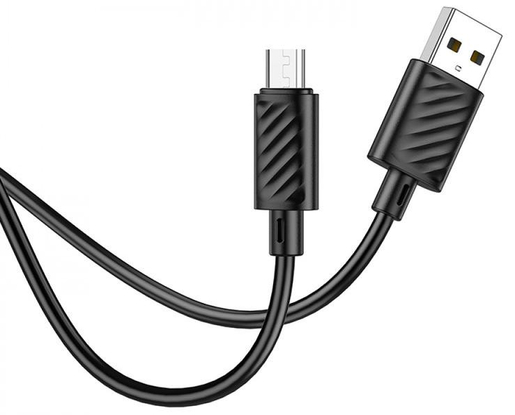 Cablu de date si incarcare MicroUSB Hoco X88, 18W/2.4A, 1 metru, negru 3