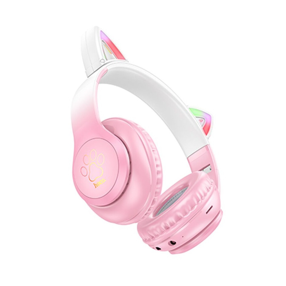 Casti Wireless Hoco W42, Over Ear, BT 5.3, 180h StandBy, 400 mAh, Kids, Cherry Blossom 2