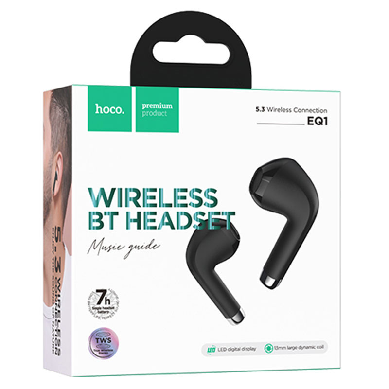 Casti Wireless Hoco EQ1 TWS, Bluetooth 5.3, LED Digital Display, negre 4