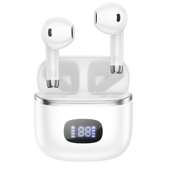 Casti Wireless Hoco EQ1 TWS, Bluetooth 5.3, LED Digital Display, albe 2