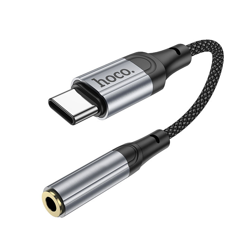 Cablu adaptor Type-C / USB-C Hoco LS36, audio, 12 cm, negru 2