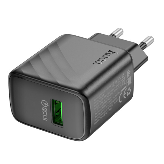 Incarcator casa Hoco CS21A, port USB Qualcomm 3.0 Quick Charge, 18W, negru 2