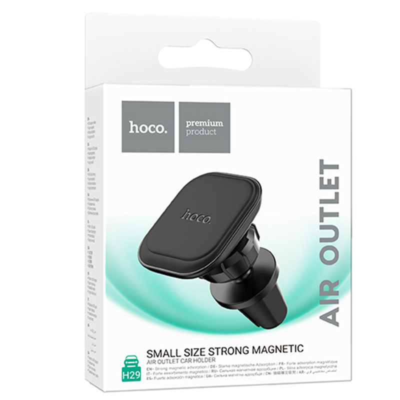 Suport auto magnetic Hoco H29, rotatie 360 grade, prindere la ventilatie, negru 4
