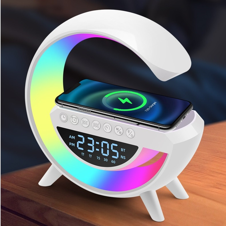 Boxa Bluetooth BT-3401 (LED, AUX, USB, FM, microSD), LED display, incarcare wireless, ceas cu alarma 2