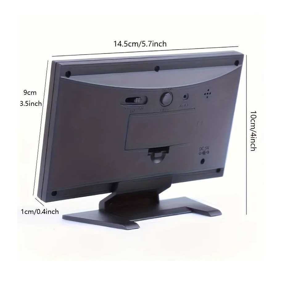 Statie meteo de interior IDK 8082T, ceas, alarma, umiditate, temperatura, afisare ora, data, LCD color, negru 4