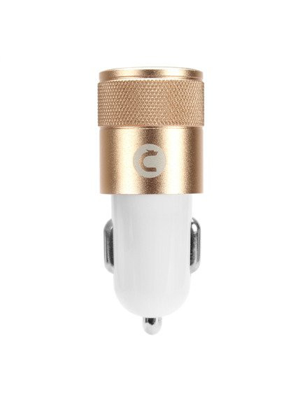 Incarcator auto Mocolo cu port USB, cablu Lightning inclus, 1A, alb/rose gold 3