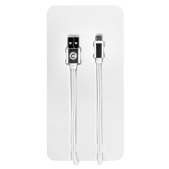 Cablu de date si incarcare MicroUSB Mocolo, 1 metru, 2.0A, cablu impletit, argintiu 2