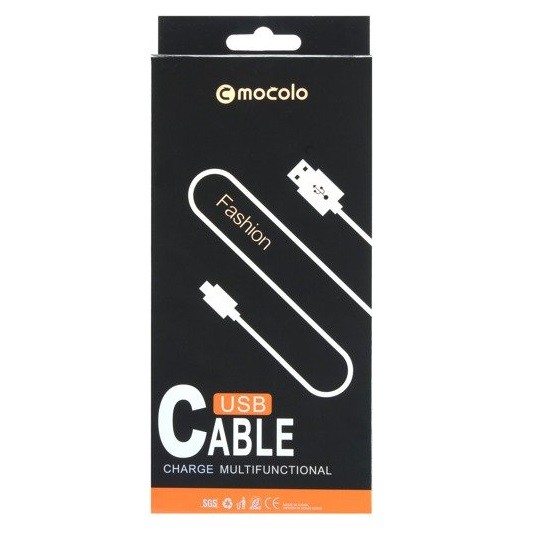 Cablu de date si incarcare MicroUSB Mocolo, 1 metru, 2.0A, cablu impletit, argintiu 3