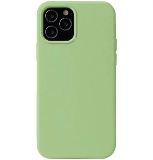 Husa Apple iPhone 13 Pro Max Luxury Silicone, catifea in interior, protectie camera, verde maslina