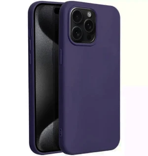 Husa Apple iPhone 16 Pro Max, Luxury Silicone, catifea in interior, indigo