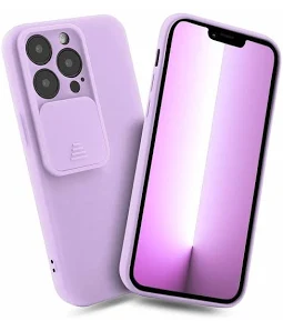 Husa Apple iPhone 13 Pro, Vertical Slide TPU, silicon moale, flexibil, mov lila