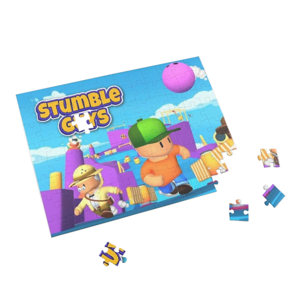 Puzzle 80 piese, 20 x 15 cm, personaje Stumble Guys, model 1 2