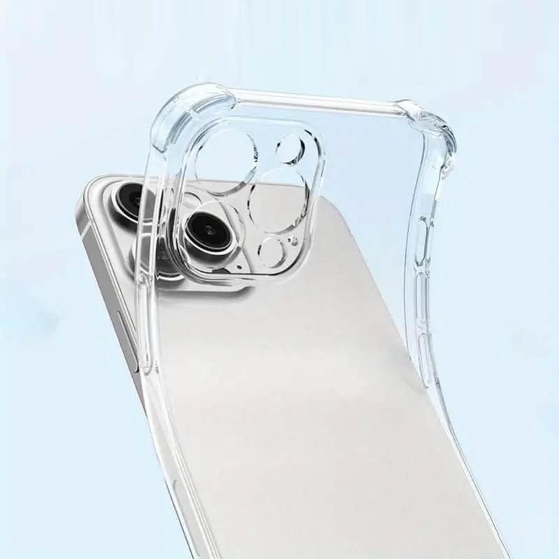 Husa Apple iPhone 16e, TPU transparent, intarituri in colturi, protectie camere, grosime 1,5 mm 3