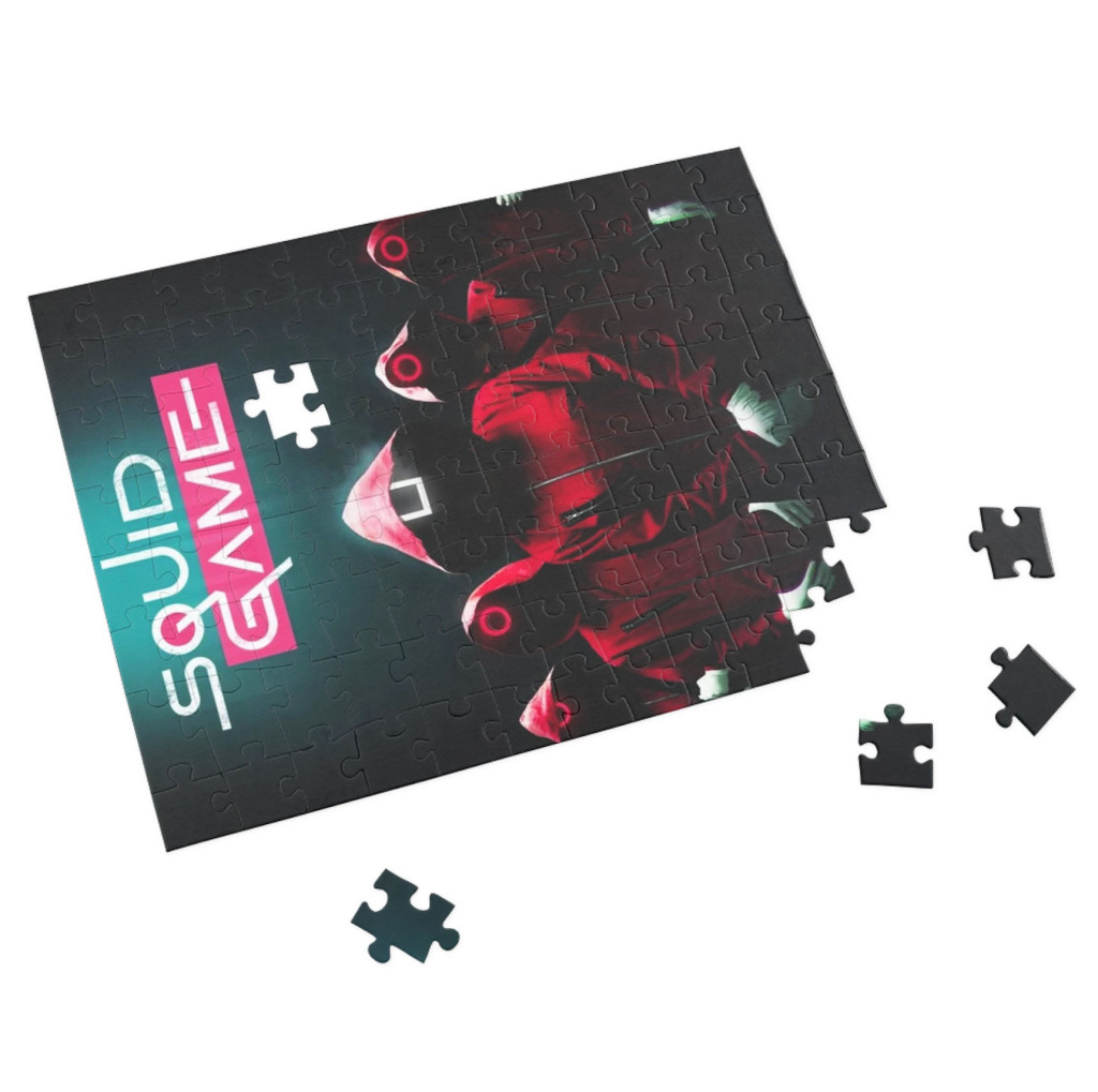 Puzzle 80 piese, 20 x 15 cm, personaje Squid Game, model 5 2