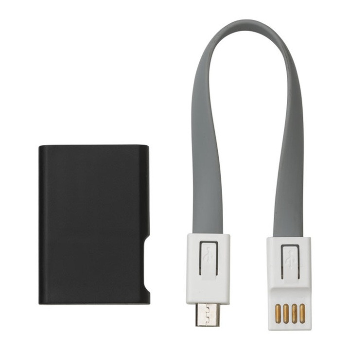 Cablu incarcare USB 3 in 1 tip breloc, 18 cm, lightning/microUSB, negru 4