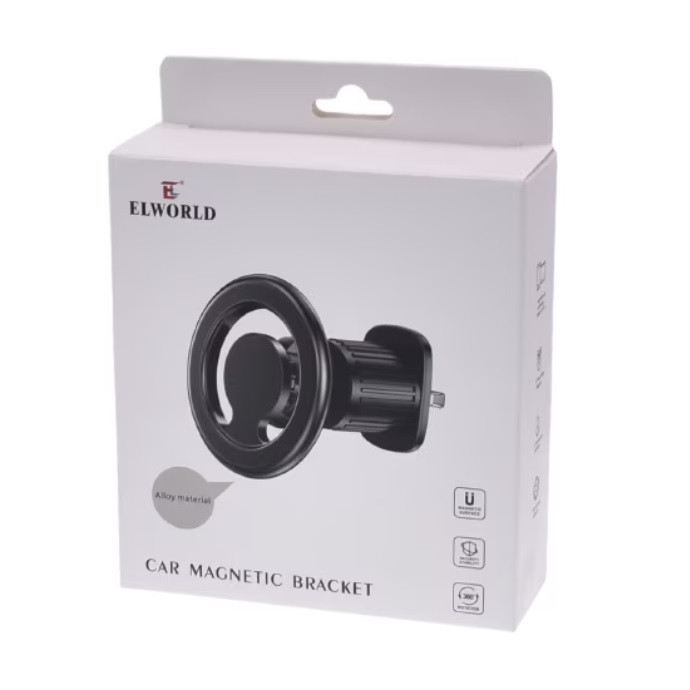 Suport auto magnetic, prindere Magsafe, 2 cercuri metalice incluse 5
