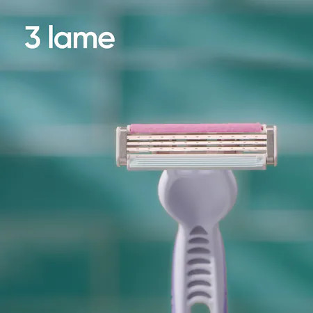 Set 4 aparate de ras Gillette Venus Colors, 3 lame, banda lubrifianta cu aloe, colorate 4