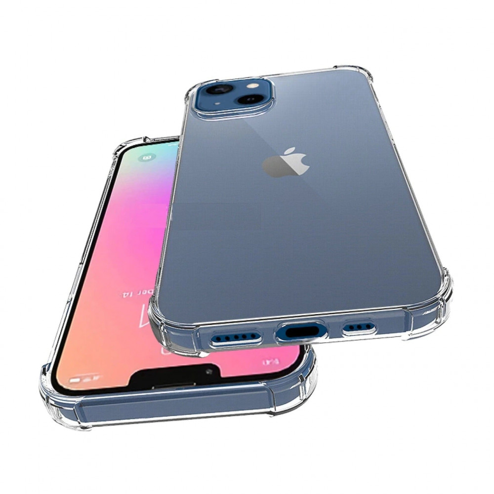 Husa Apple iPhone 13, TPU transparent, intarituri in colturi, grosime 1,5 mm 3