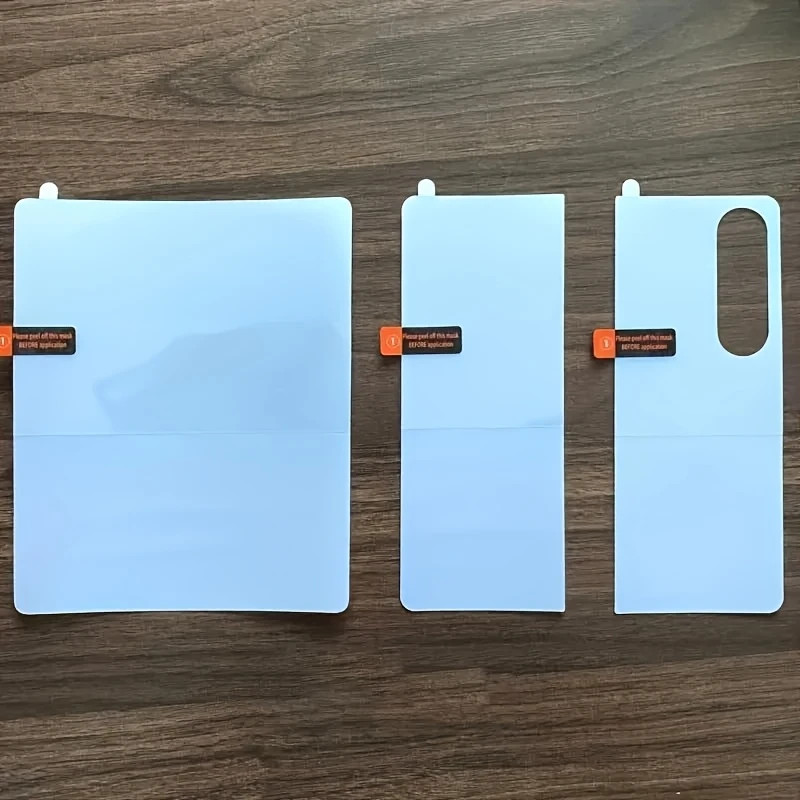 Set 3 folii protectie Samsung Galaxy Z Fold5, Hydrogel, front/front/back, ultra subtiri, transparente 2