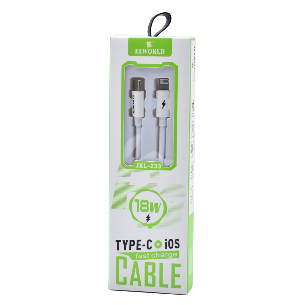 Cablu de date si incarcare Type-C to Lightning JXL-233, 18W, alb 2
