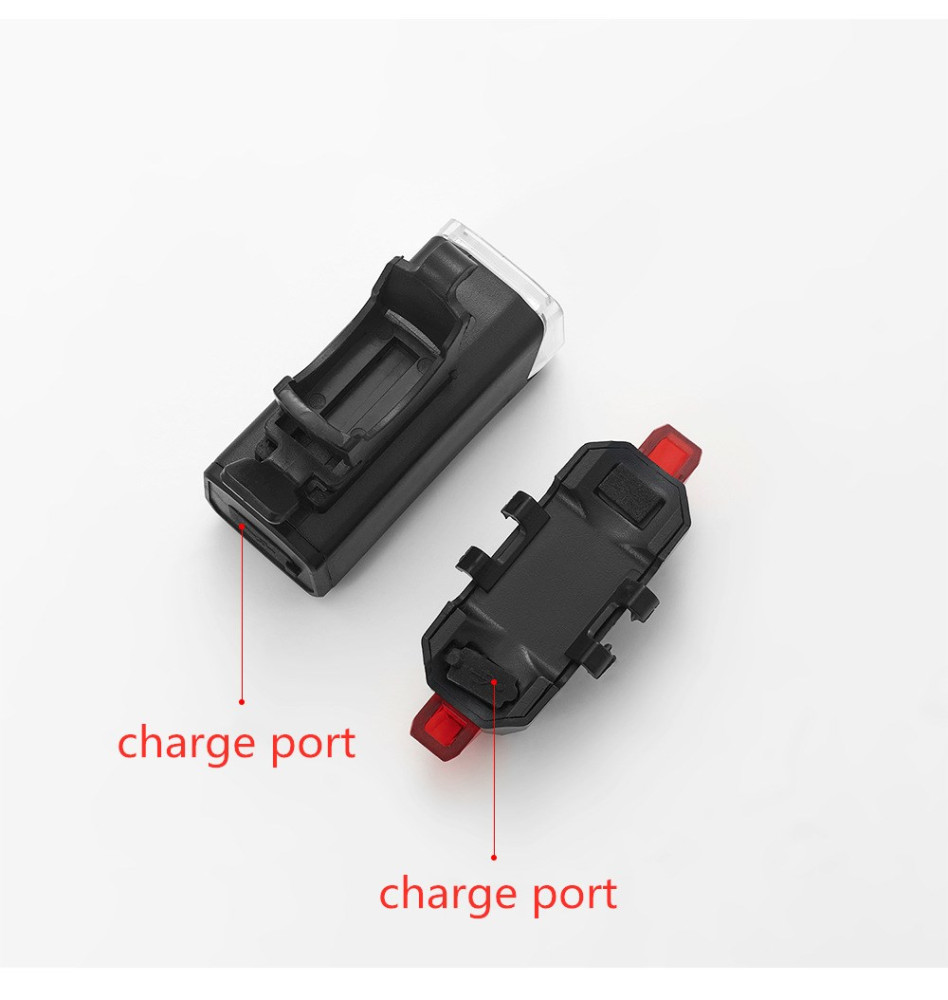 Set lanterna si lumina stop pentru bicicleta HY-025, incarcare USB 3
