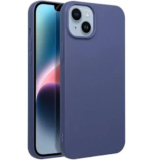 Husa Apple iPhone 14 Plus, Matt TPU, silicon moale, albastru inchis