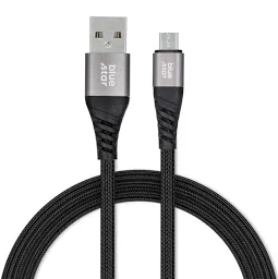Cablu de date si incarcare MicroUSB Bluestar, 1.2 metri, 2A, negru