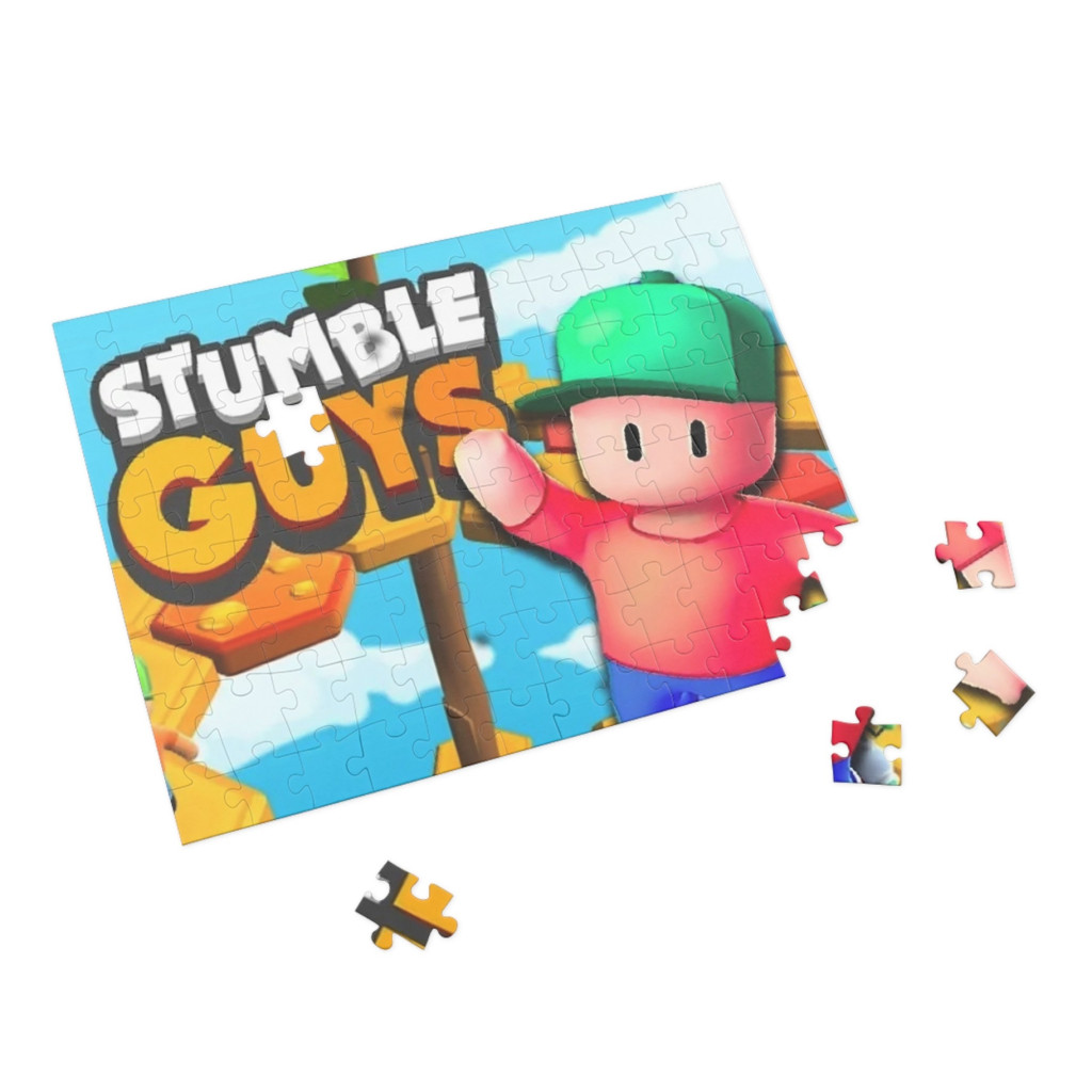 Puzzle 80 piese, 20 x 15 cm, personaje Stumble Guys, model 2 2