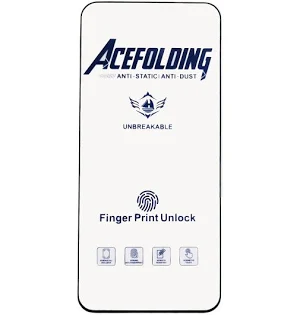 Folie de sticla Samsung Galaxy S21, ACE Folding Full Glue, deblocare amprenta, margini negre