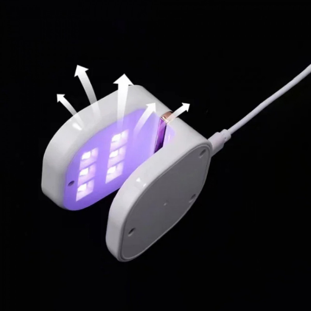 Mini lampa UV Aorlis AO-78035, putere 6W, actionare pe unghie, alba 4