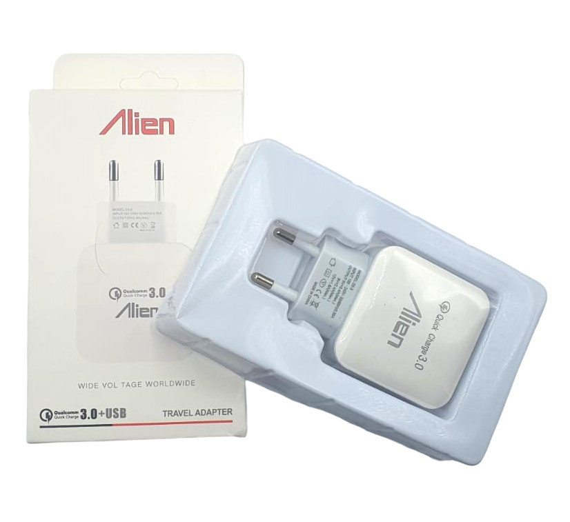 Incarcator telefon Alien, port USB, Qualcomm 3.0 Fast Charger, alb 2
